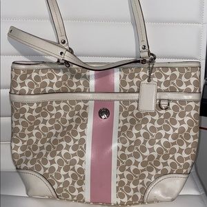 Coach leather tote bag